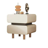 Narrow Length Short Height Leather Kids Nightstand Image - 7