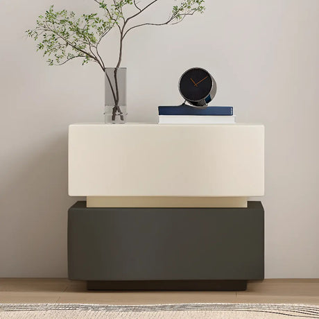 Narrow Length Wooden Kids Nightstand with Two Drawers Image - 1