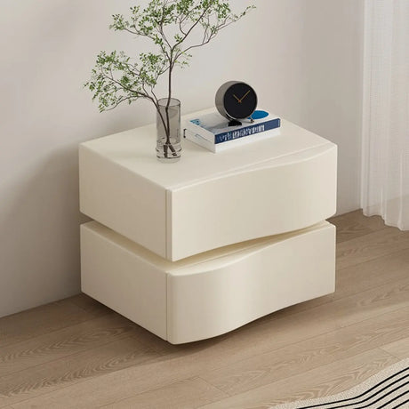 Narrow Length Wooden Kids Nightstand with Two Drawers Image - 2
