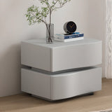 Narrow Length Wooden Kids Nightstand with Two Drawers Image - 5