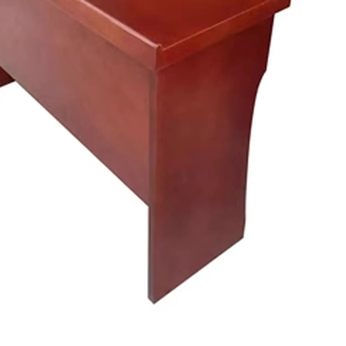 Narrow Wooden Computer Desk with Shelves Image - 10