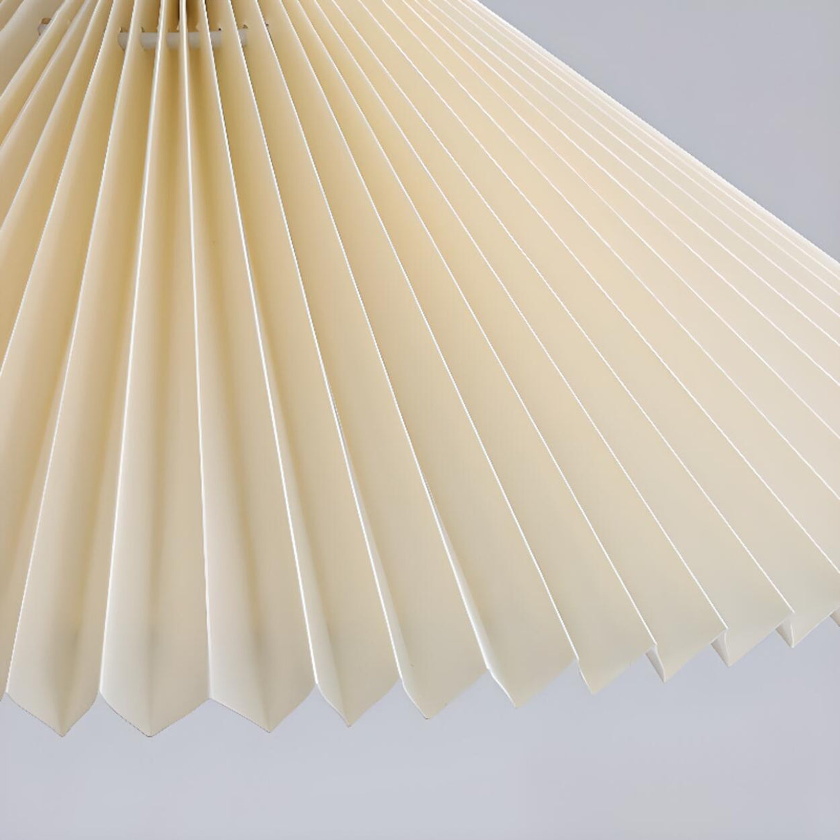Natural 3-Light Pleated Wood Cone Island Hanging Light Image - 6