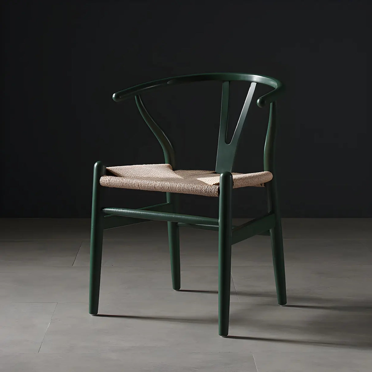 Natural Beech Wood Wishbone Back Dining Arm Chair Image - 14