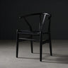 Natural Beech Wood Wishbone Back Dining Arm Chair Image - 24