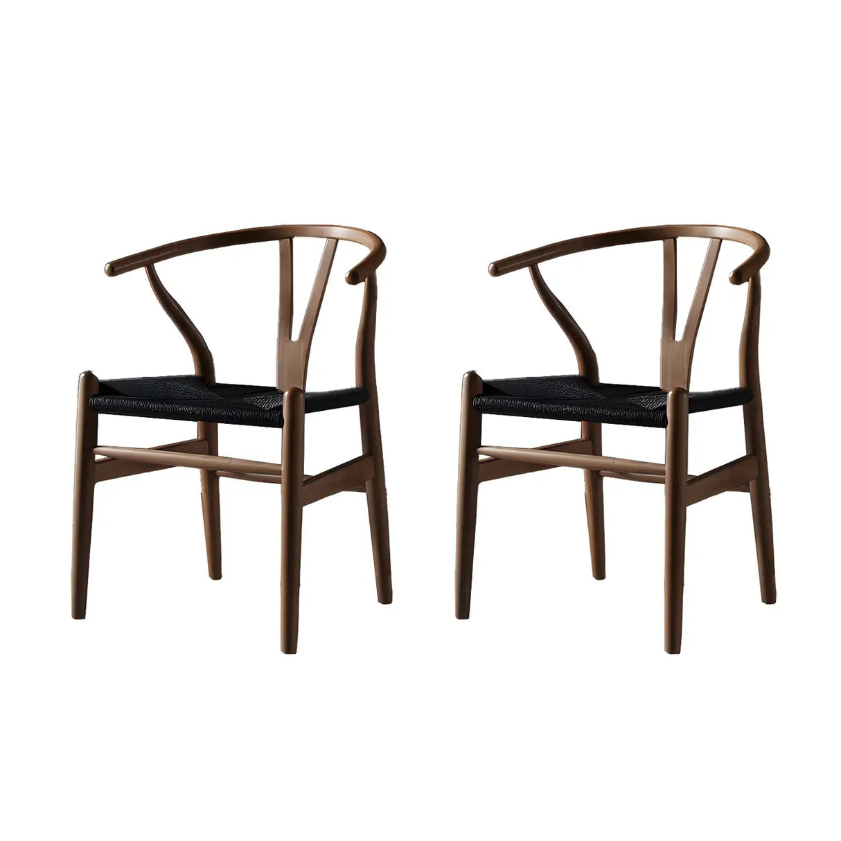 Natural Beech Wood Wishbone Back Dining Arm Chair Image - 28