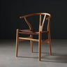 Natural Beech Wood Wishbone Back Dining Arm Chair Image - 30