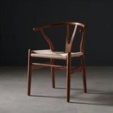 Natural Beech Wood Wishbone Back Dining Arm Chair Image - 33