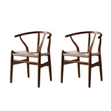Natural Beech Wood Wishbone Back Dining Arm Chair Image - 34