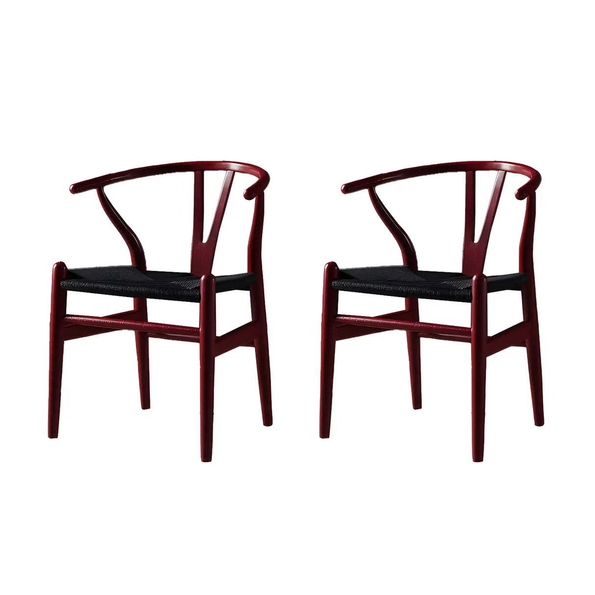 Natural Beech Wood Wishbone Back Dining Arm Chair Image - 37
