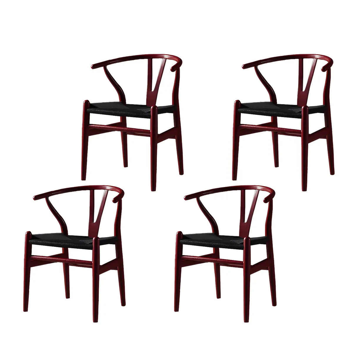 Natural Beech Wood Wishbone Back Dining Arm Chair Image - 38