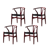 Natural Beech Wood Wishbone Back Dining Arm Chair Image - 38