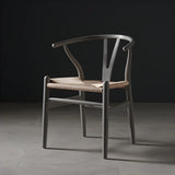 Natural Beech Wood Wishbone Back Dining Arm Chair Image - 39