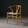 Natural Beech Wood Wishbone Back Dining Arm Chair Image - 42