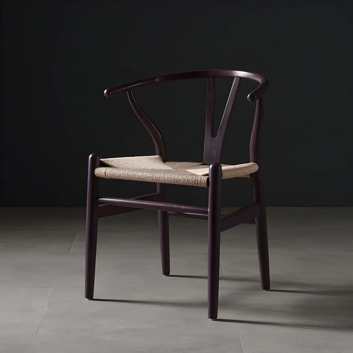 Natural Beech Wood Wishbone Back Dining Arm Chair Image - 48