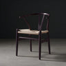 Natural Beech Wood Wishbone Back Dining Arm Chair Image - 48