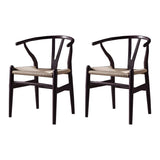 Natural Beech Wood Wishbone Back Dining Arm Chair Image - 49