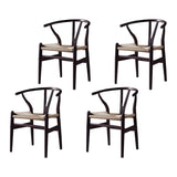 Natural Beech Wood Wishbone Back Dining Arm Chair Image - 50