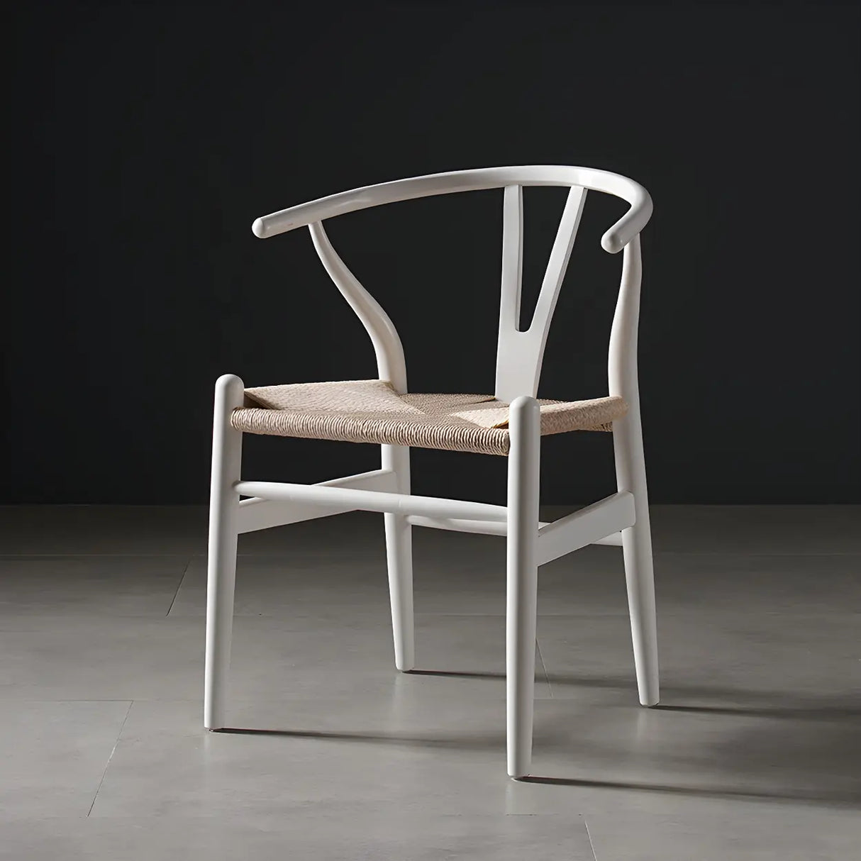 Natural Beech Wood Wishbone Back Dining Arm Chair Image - 51