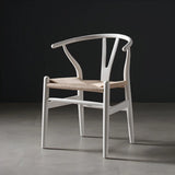 Natural Beech Wood Wishbone Back Dining Arm Chair Image - 51