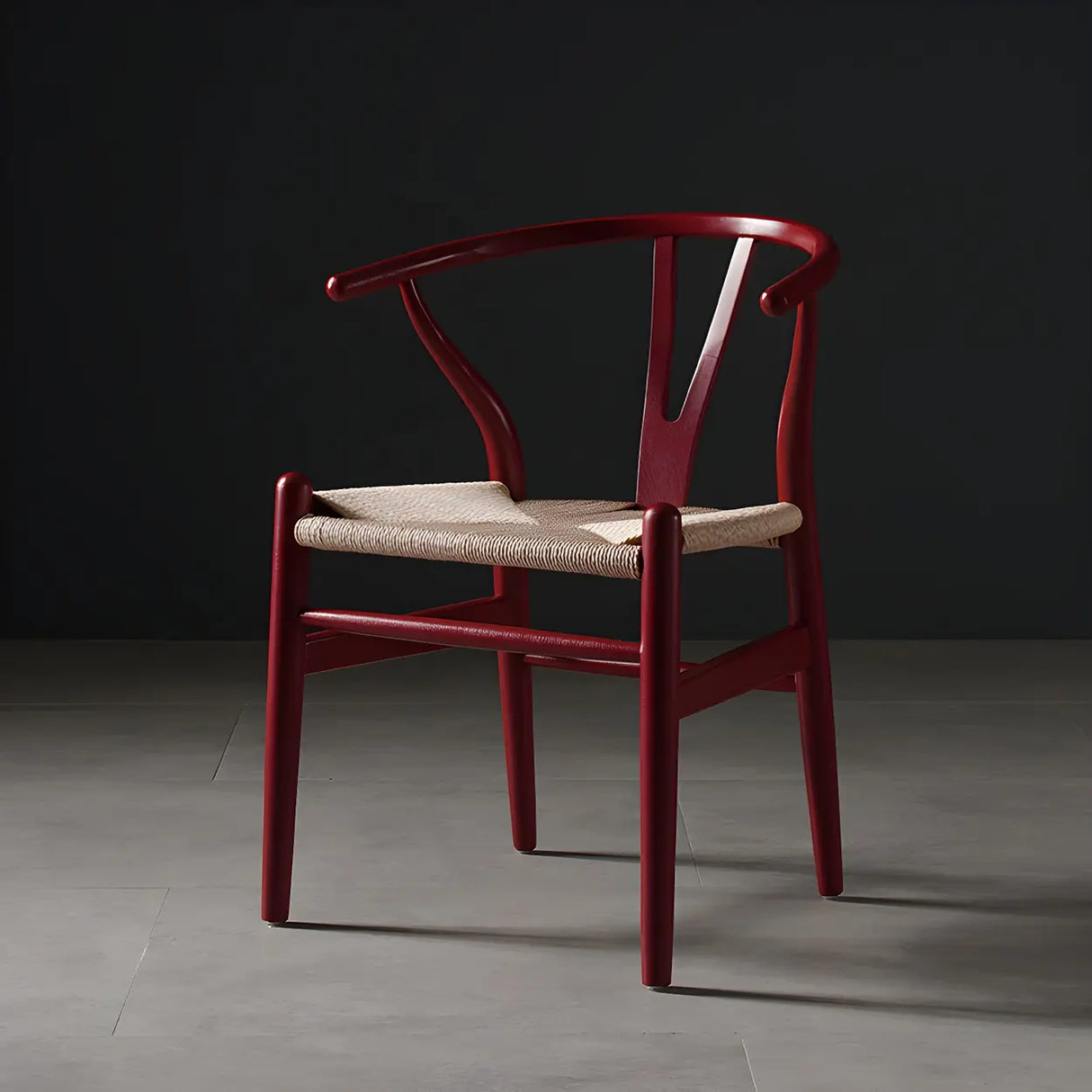 Natural Beech Wood Wishbone Back Dining Arm Chair Image - 54