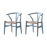 Natural Beech Wood Wishbone Back Dining Arm Chair Image - 58