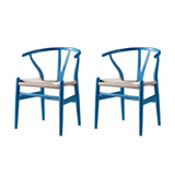 Natural Beech Wood Wishbone Back Dining Arm Chair Image - 61