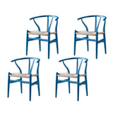 Natural Beech Wood Wishbone Back Dining Arm Chair Image - 62