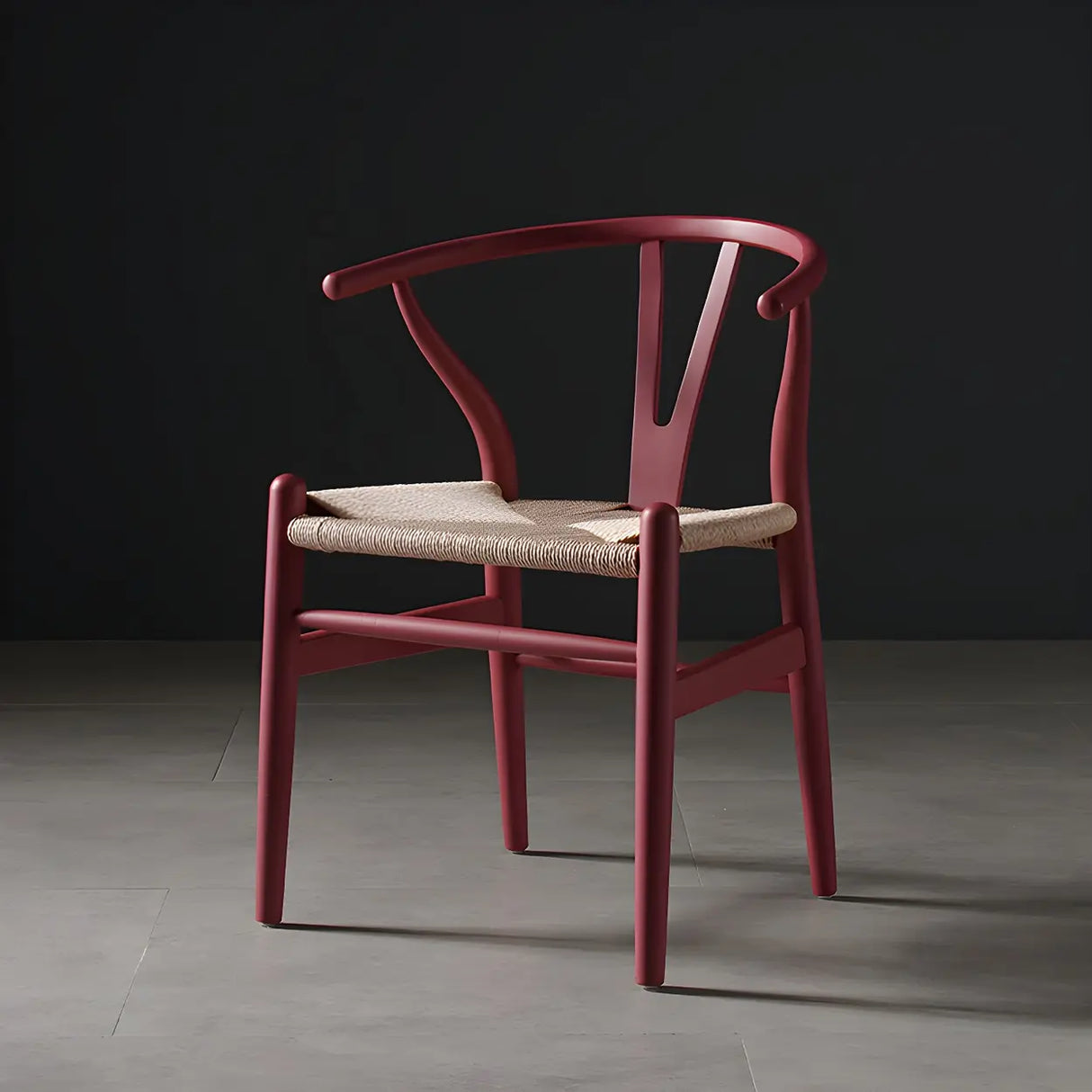 Natural Beech Wood Wishbone Back Dining Arm Chair Image - 8