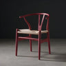Natural Beech Wood Wishbone Back Dining Arm Chair Image - 8