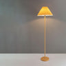 Natural Dark Green Pleated Cone Metal Floor Lamp Image - 3