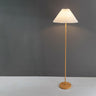 Natural Dark Green Pleated Cone Metal Floor Lamp Image - 5