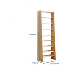 Natural Finish Casual Ladder Wooden Display Bookshelf Image - 10