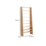 Natural Finish Casual Ladder Wooden Display Bookshelf Image - 11