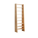 Natural Finish Casual Ladder Wooden Display Bookshelf Image - 3