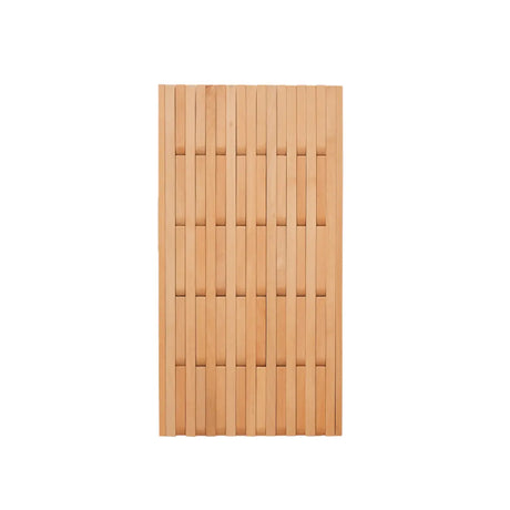 Natural Finish Hooks Wooden Floating Mount Hall Tree Image - 2