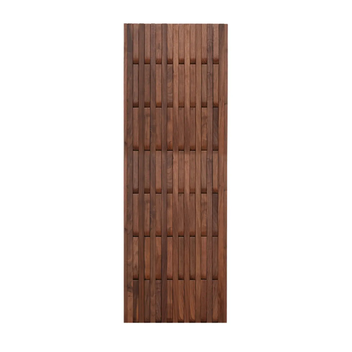 Natural Finish Hooks Wooden Floating Mount Hall Tree Image - 35