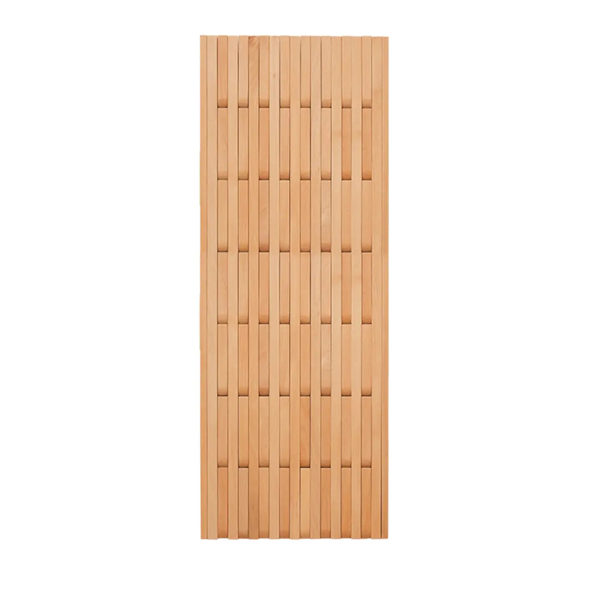 Natural Finish Hooks Wooden Floating Mount Hall Tree Image - 6