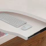Natural Finish L-Shaped Wood Credenza Desk with Storage Image - 7
