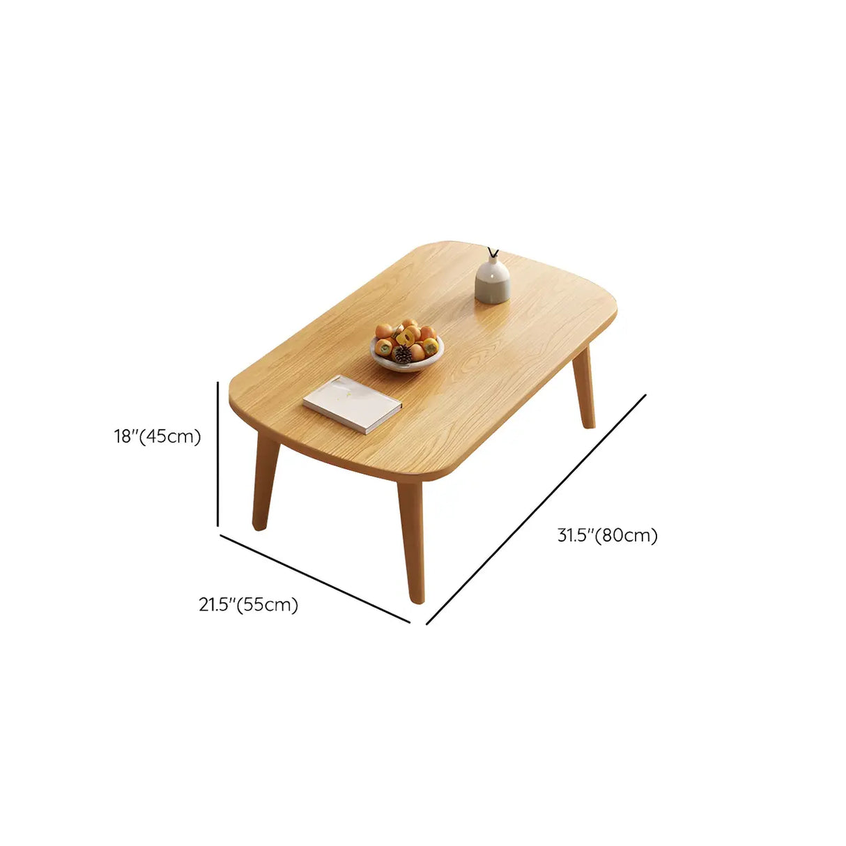 Natural Finish Manufactured Wood Storage Coffee Table Image - 15