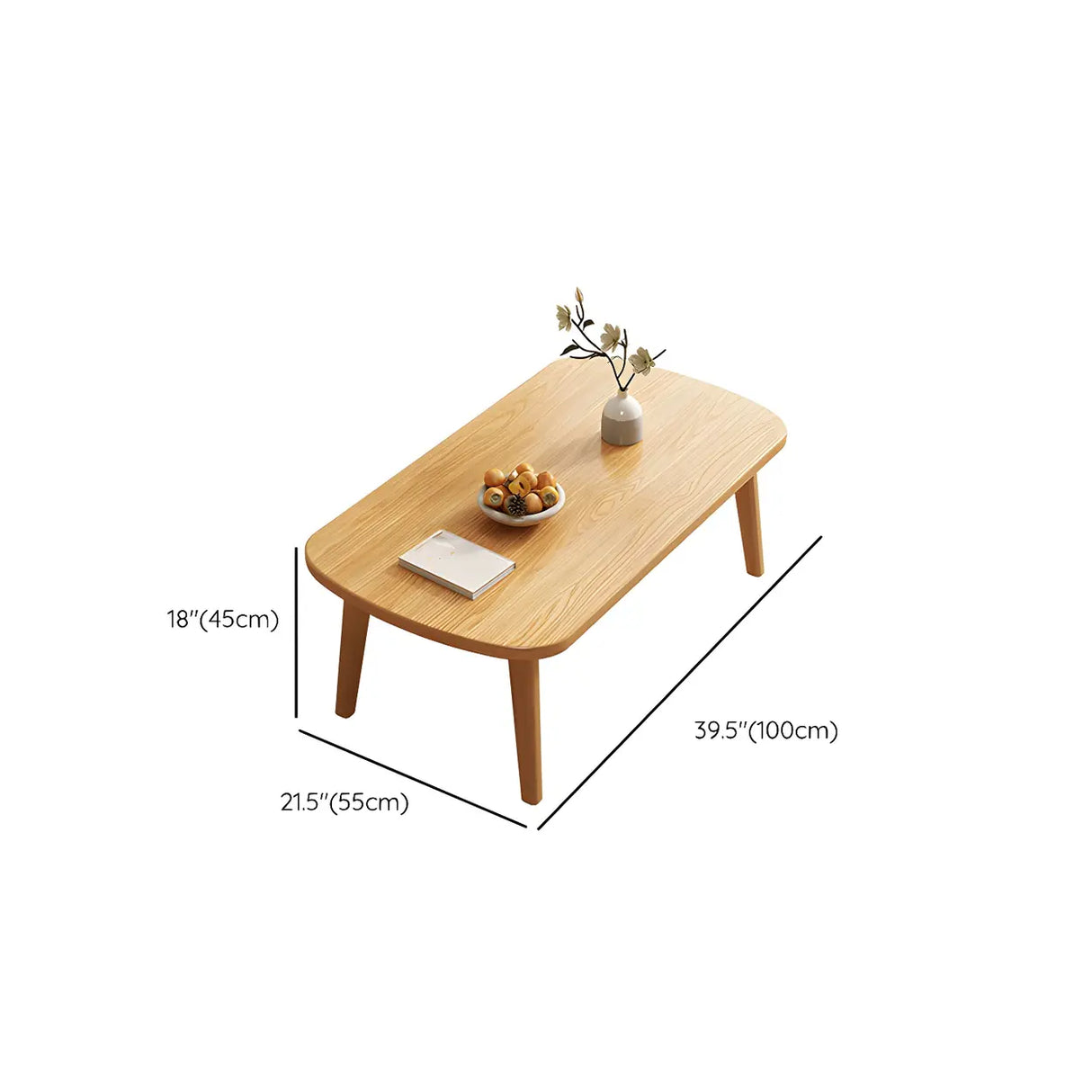Natural Finish Manufactured Wood Storage Coffee Table Image - 17