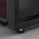 Natural Finish Multi-person Wooden Desk with Storage Image - 8