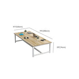 Natural Finish Multi-personal Timber Desk Image - 14