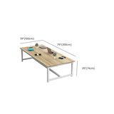 Natural Finish Multi-personal Timber Desk Image - 17