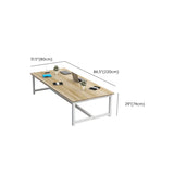Natural Finish Multi-personal Timber Desk Image - 22