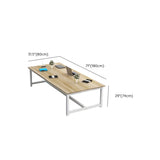 Natural Finish Multi-personal Timber Desk Image - 9
