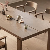 Natural Finish Narrow Wood Multi-person Conference Desk Image - 10