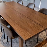 Natural Finish Narrow Wood Multi-person Conference Desk Image - 3