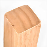 Natural Finish Oak Round Wood Backless Bar Stools Image - 16
