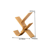 Natural Finish Open Bamboo Etagere Tree Shape Bookcase #size