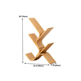 Natural Finish Open Bamboo Etagere Tree Shape Bookcase Image - 16